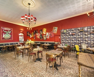 Café de la poste restaurant hôtellerie mobilier professionnel - CHR - mobilier coulomb